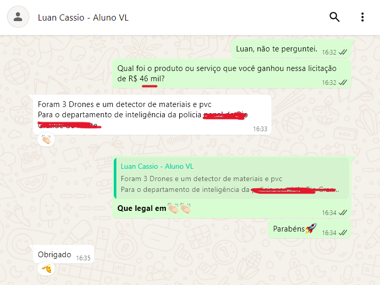 Luan pede orientação para precificar drones e detector de materiais antes de entrar na disputa.
