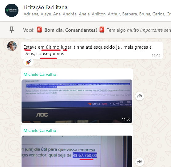 Michele compartilha uma nova conquista e reforça a consistência na construção dos resultados.