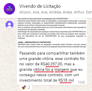 Karina compartilha resultado com margem e lucro elevado, reforçando a importância da estratégia de preço.