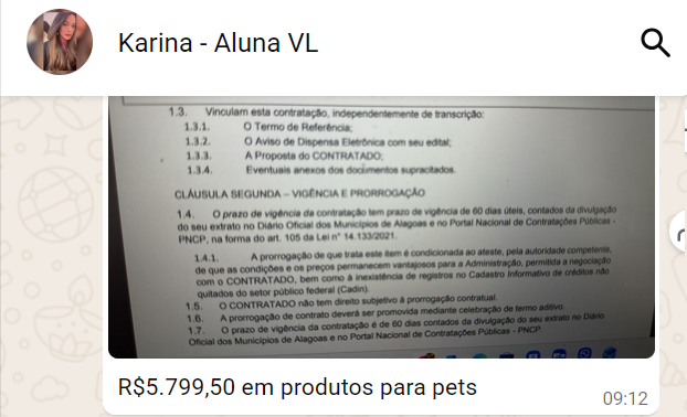 Karina registra resultado em produtos pet, ampliando a percepção sobre o que o governo compra.
