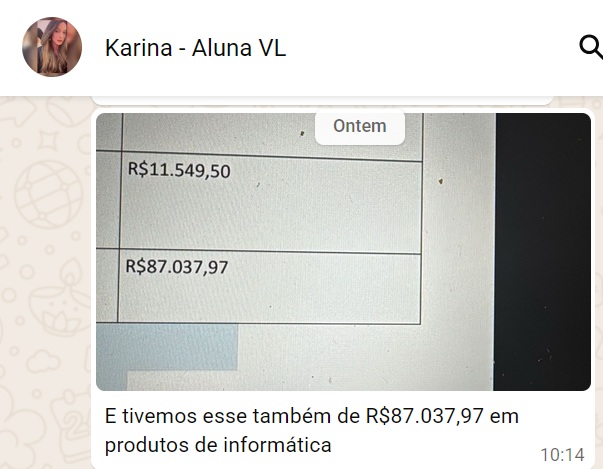 Karina mostra resultado em informática, um nicho recorrente nas compras públicas.