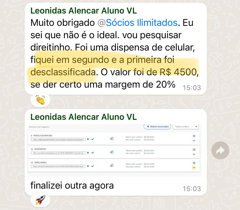 Leônidas registra uma primeira venda por dispensa, mostrando que dá para começar com contratos menores e mais simples.