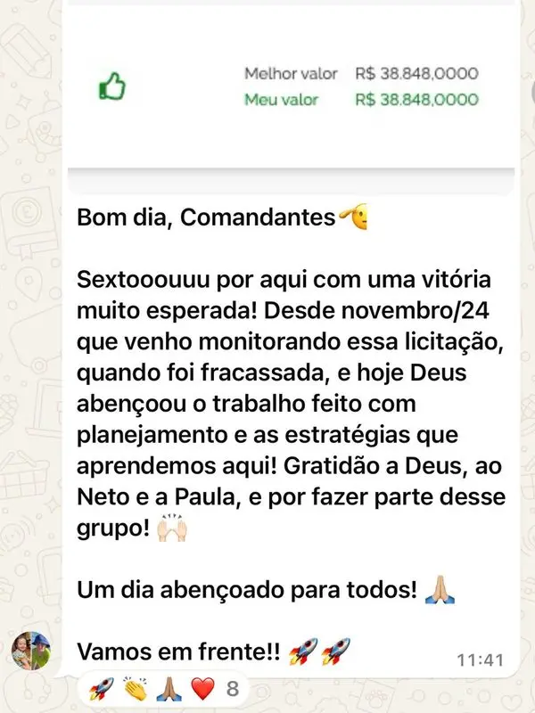 Depoimento de aluno