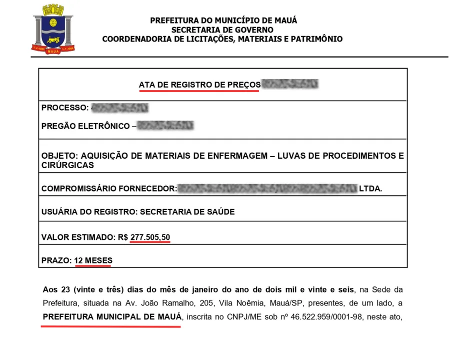 Prefeitura de Mauá/SP - R$277 mil