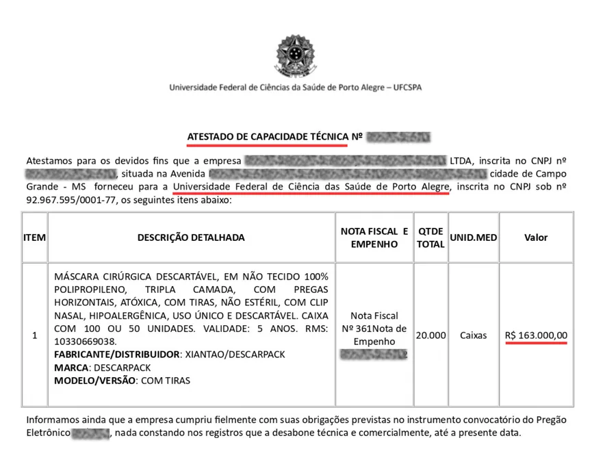 Universidade Federal - R$163 mil